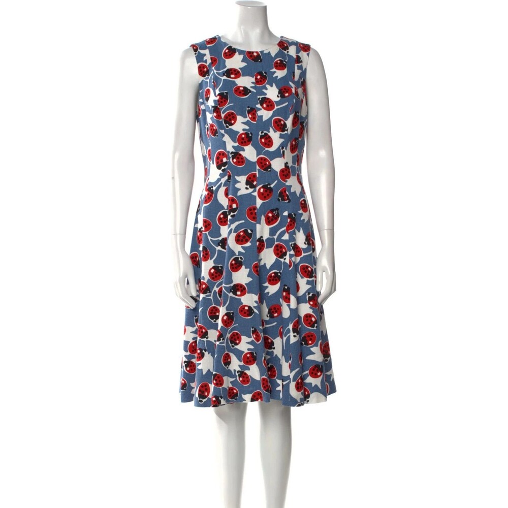 $2295 Carolina Herrera Ladybug Dress US 8 - Picture 4 of 6